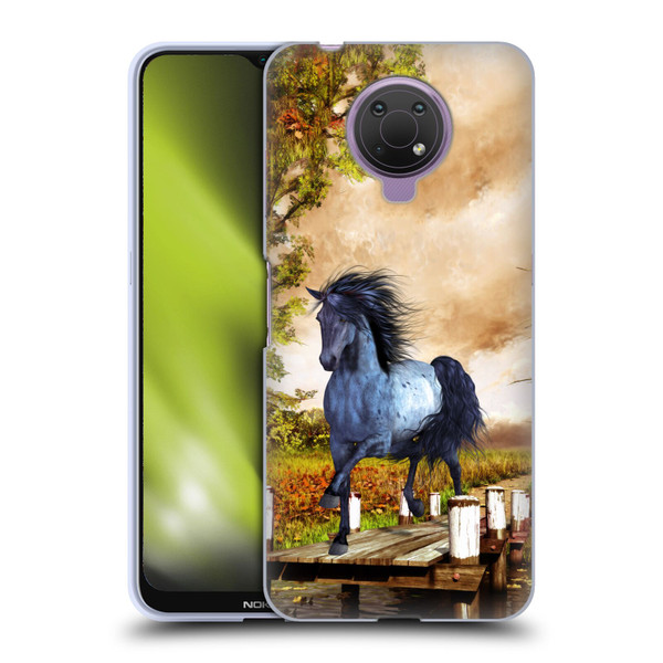 Simone Gatterwe Horses On The Lake Soft Gel Case for Nokia G10