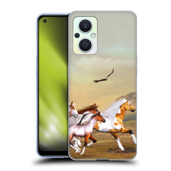 Simone Gatterwe Horses Wild Herd Soft Gel Case for OPPO Reno8 Lite