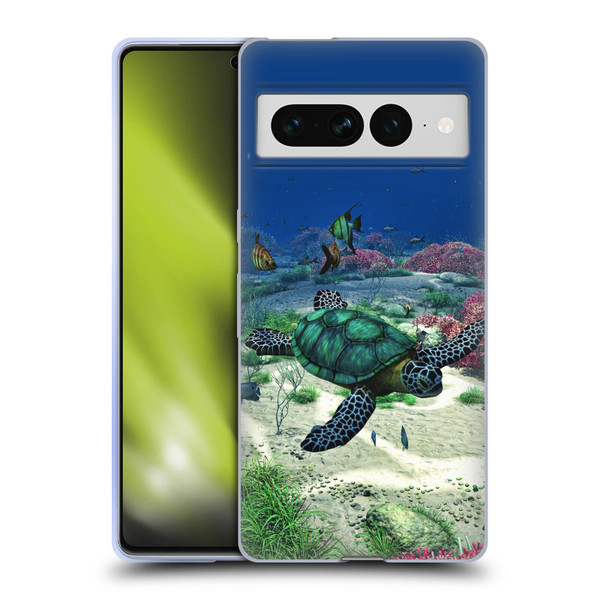 Simone Gatterwe Life In Sea Turtle Soft Gel Case for Google Pixel 7 Pro