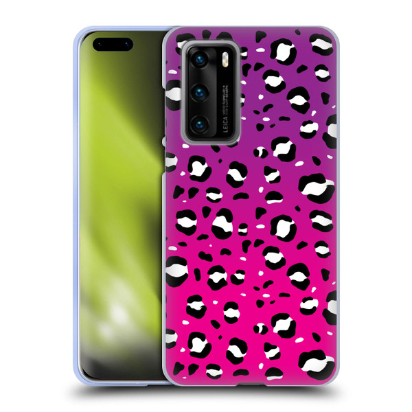 Grace Illustration Animal Prints Pink Leopard Soft Gel Case for Huawei P40 5G