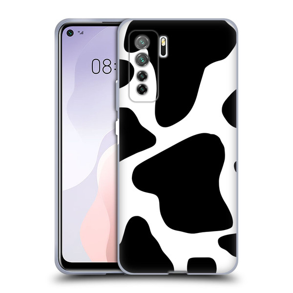 Grace Illustration Animal Prints Cow Soft Gel Case for Huawei Nova 7 SE/P40 Lite 5G