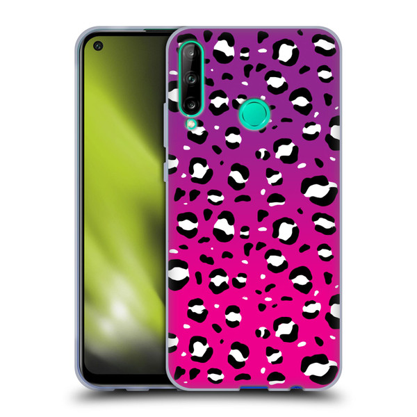 Grace Illustration Animal Prints Pink Leopard Soft Gel Case for Huawei P40 lite E