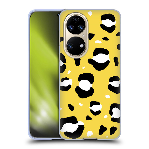 Grace Illustration Animal Prints Yellow Leopard Soft Gel Case for Huawei P50