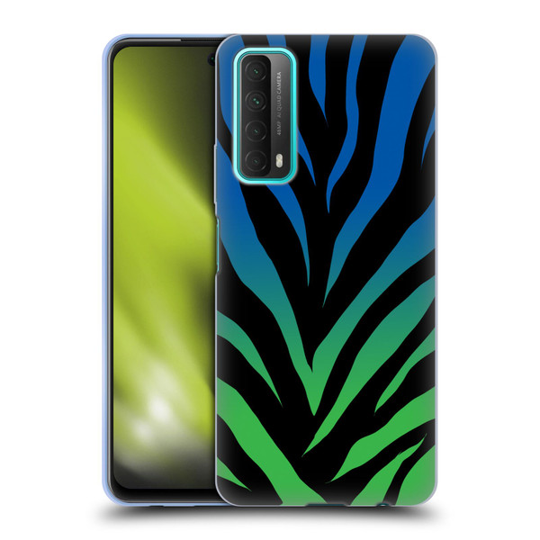 Grace Illustration Animal Prints Ombré Zebra Soft Gel Case for Huawei P Smart (2021)