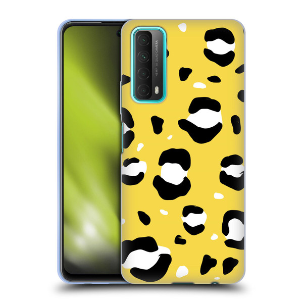 Grace Illustration Animal Prints Yellow Leopard Soft Gel Case for Huawei P Smart (2021)