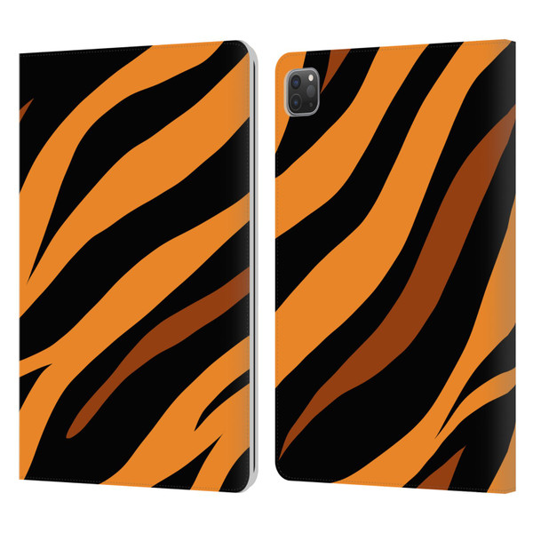 Grace Illustration Animal Prints Tiger Leather Book Wallet Case Cover For Apple iPad Pro 11 2020 / 2021 / 2022