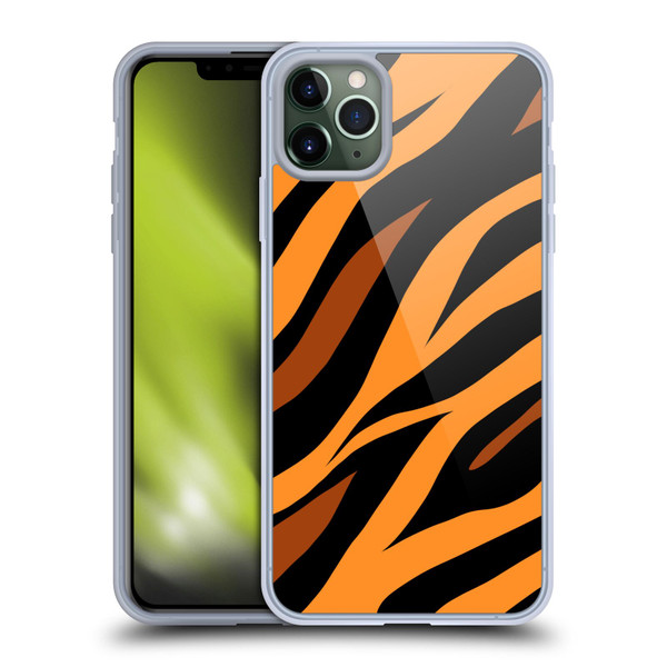 Grace Illustration Animal Prints Tiger Soft Gel Case for Apple iPhone 11 Pro Max