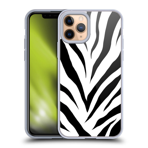 Grace Illustration Animal Prints Zebra Soft Gel Case for Apple iPhone 11 Pro