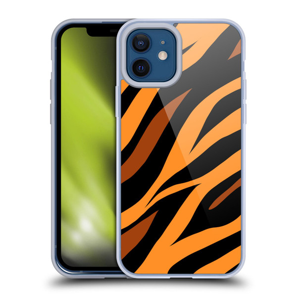 Grace Illustration Animal Prints Tiger Soft Gel Case for Apple iPhone 12 / iPhone 12 Pro
