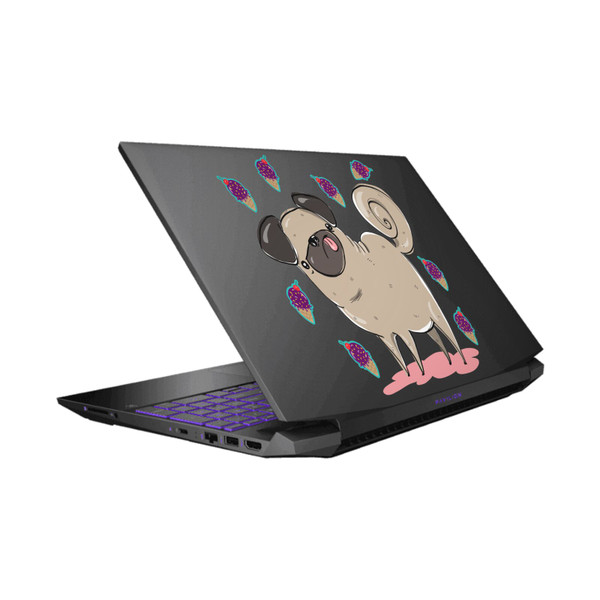 Grace Illustration Dogs Pug Vinyl Sticker Skin Decal Cover for HP Pavilion 15.6" 15-dk0047TX