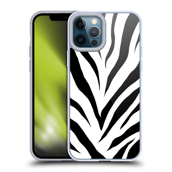 Grace Illustration Animal Prints Zebra Soft Gel Case for Apple iPhone 12 Pro Max