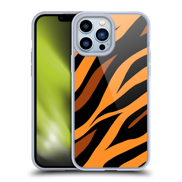 Grace Illustration Animal Prints Tiger Soft Gel Case for Apple iPhone 13 Pro Max