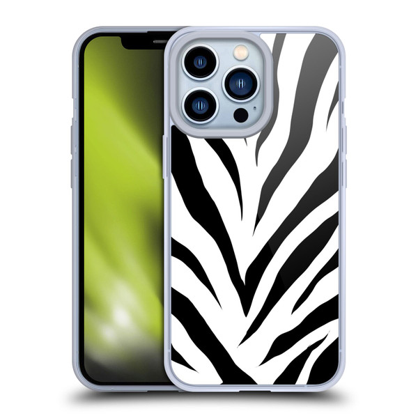 Grace Illustration Animal Prints Zebra Soft Gel Case for Apple iPhone 13 Pro