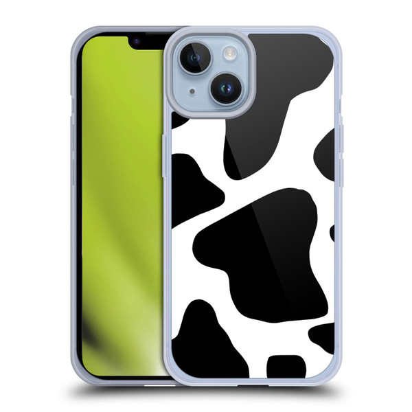 Grace Illustration Animal Prints Cow Soft Gel Case for Apple iPhone 14