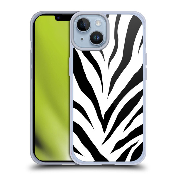 Grace Illustration Animal Prints Zebra Soft Gel Case for Apple iPhone 14