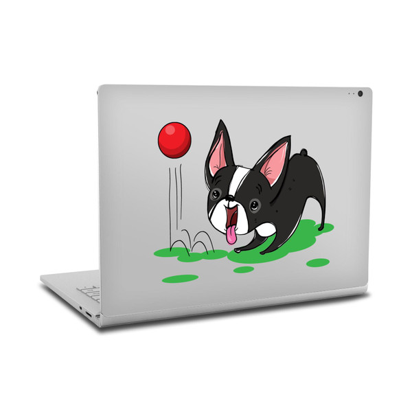 Grace Illustration Dogs Boston Terrier Vinyl Sticker Skin Decal Cover for Microsoft Surface Book 2