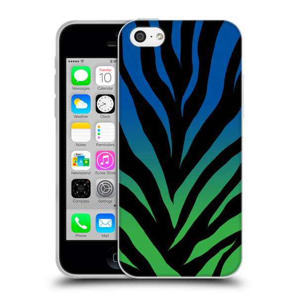 Grace Illustration Animal Prints Ombré Zebra Soft Gel Case for Apple iPhone 5c