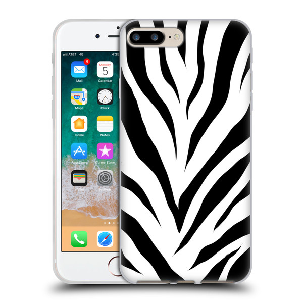 Grace Illustration Animal Prints Zebra Soft Gel Case for Apple iPhone 7 Plus / iPhone 8 Plus