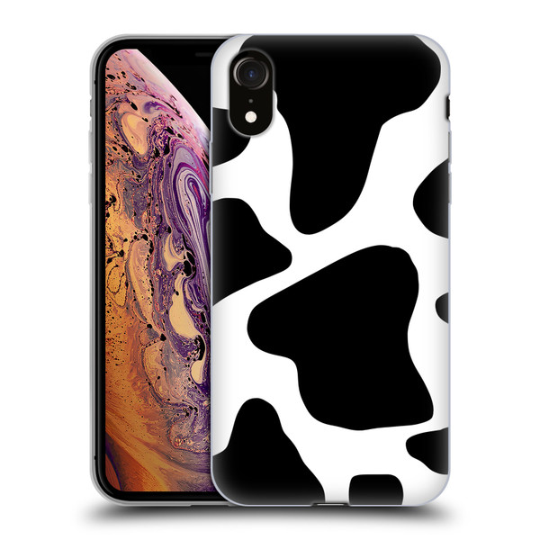 Grace Illustration Animal Prints Cow Soft Gel Case for Apple iPhone XR