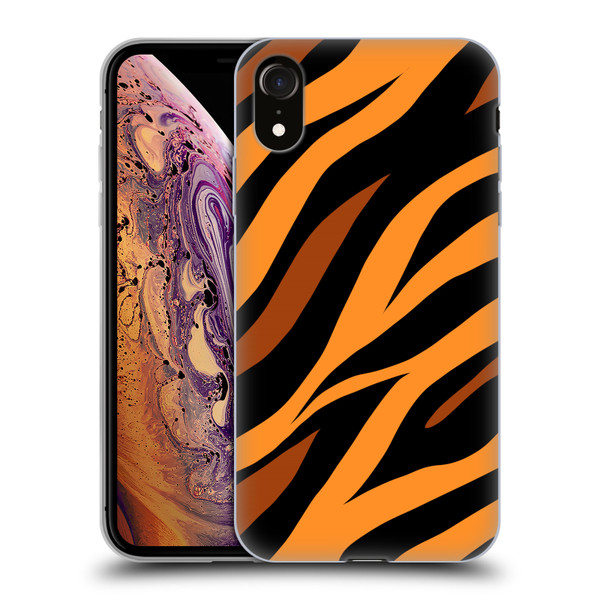 Grace Illustration Animal Prints Tiger Soft Gel Case for Apple iPhone XR