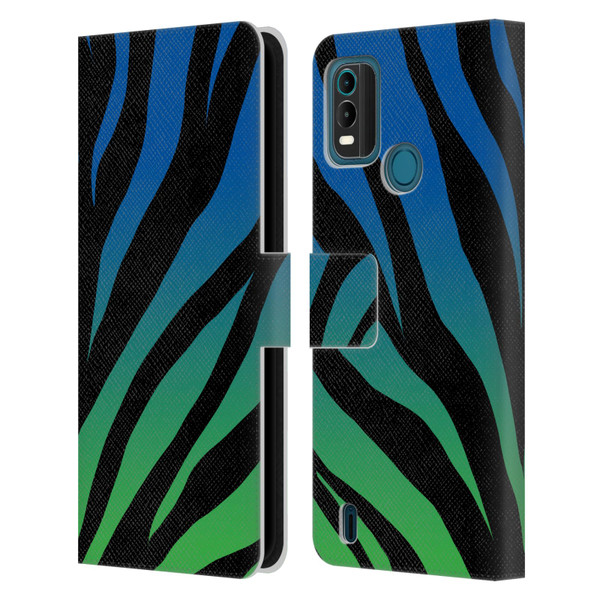 Grace Illustration Animal Prints Ombré Leopard Leather Book Wallet Case Cover For Nokia G11 Plus