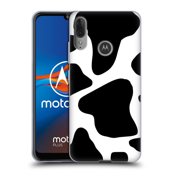 Grace Illustration Animal Prints Cow Soft Gel Case for Motorola Moto E6 Plus
