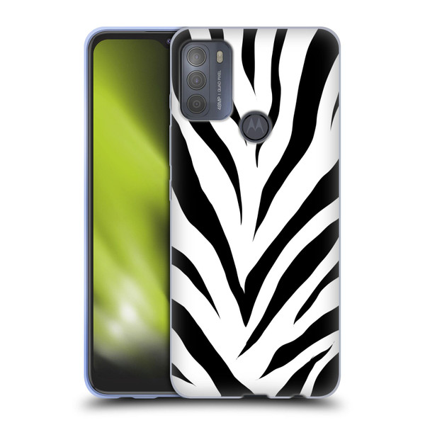 Grace Illustration Animal Prints Zebra Soft Gel Case for Motorola Moto G50