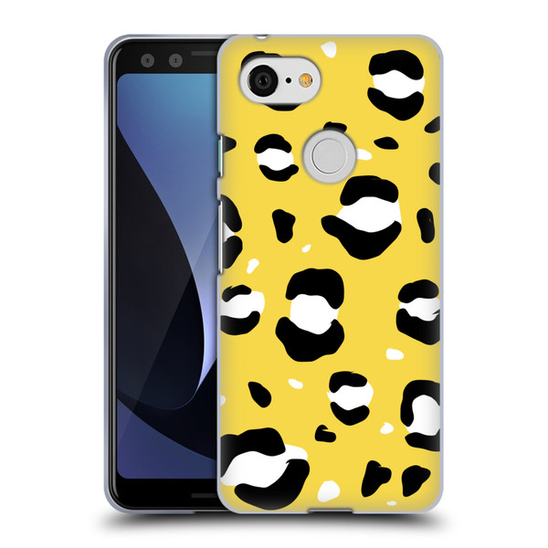 Grace Illustration Animal Prints Yellow Leopard Soft Gel Case for Google Pixel 3