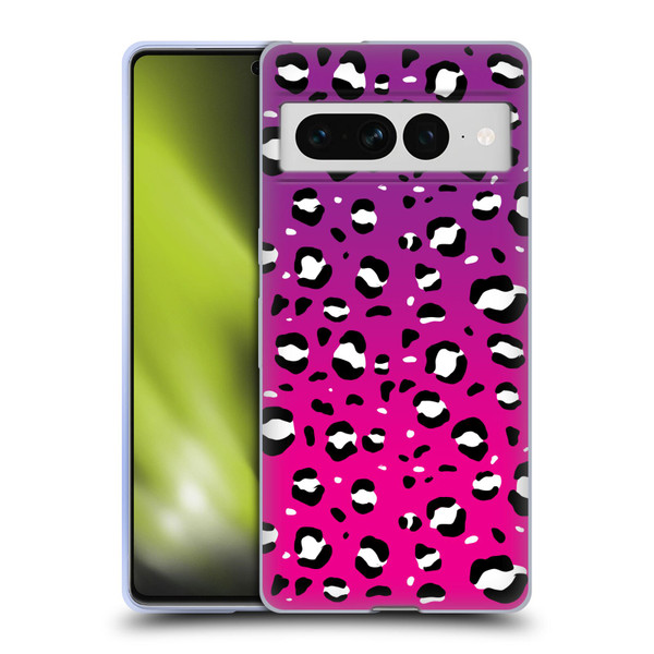 Grace Illustration Animal Prints Pink Leopard Soft Gel Case for Google Pixel 7 Pro