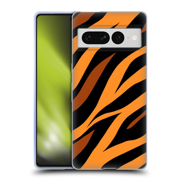 Grace Illustration Animal Prints Tiger Soft Gel Case for Google Pixel 7 Pro