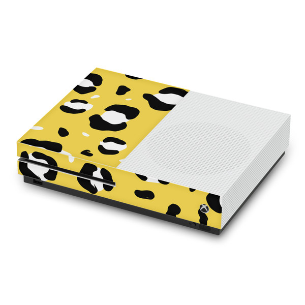 Grace Illustration Art Mix Yellow Leopard Vinyl Sticker Skin Decal Cover for Microsoft Xbox One S Console