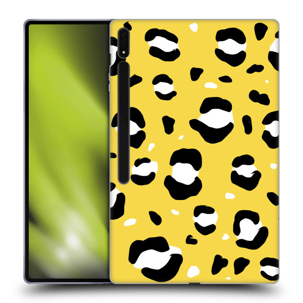 Grace Illustration Animal Prints Yellow Leopard Soft Gel Case for Samsung Galaxy Tab S8 Ultra