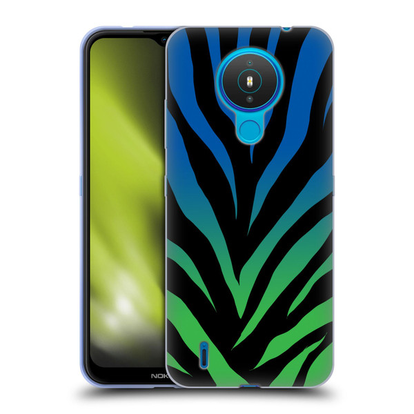 Grace Illustration Animal Prints Ombré Zebra Soft Gel Case for Nokia 1.4