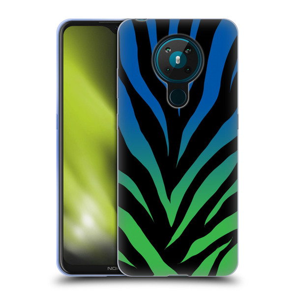 Grace Illustration Animal Prints Ombré Zebra Soft Gel Case for Nokia 5.3