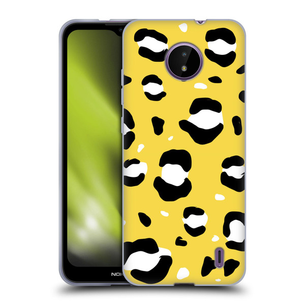 Grace Illustration Animal Prints Yellow Leopard Soft Gel Case for Nokia C10 / C20