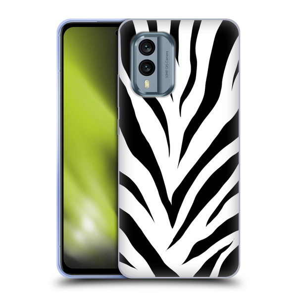 Grace Illustration Animal Prints Zebra Soft Gel Case for Nokia X30