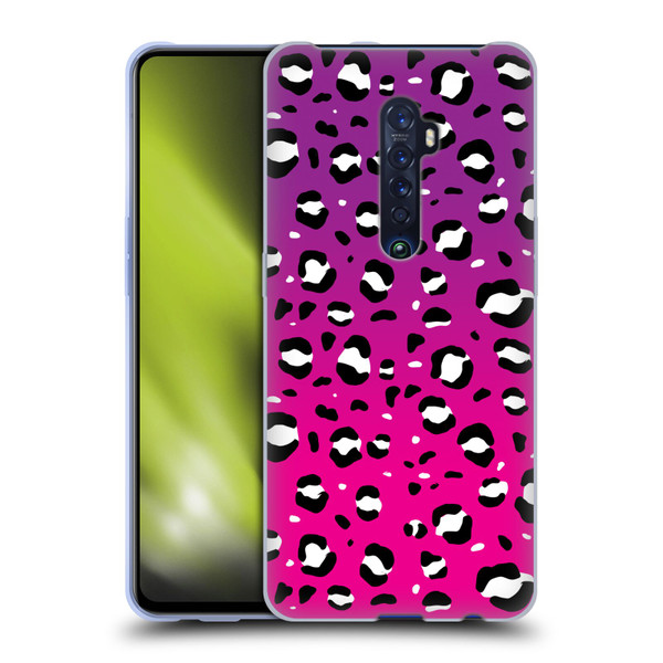 Grace Illustration Animal Prints Pink Leopard Soft Gel Case for OPPO Reno 2