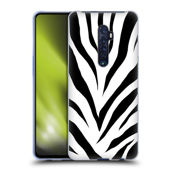 Grace Illustration Animal Prints Zebra Soft Gel Case for OPPO Reno 2