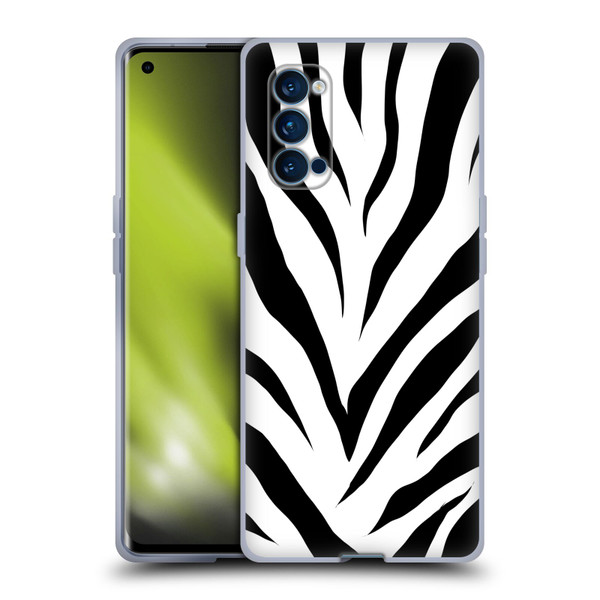 Grace Illustration Animal Prints Zebra Soft Gel Case for OPPO Reno 4 Pro 5G