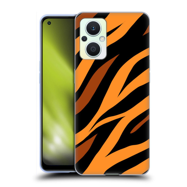 Grace Illustration Animal Prints Tiger Soft Gel Case for OPPO Reno8 Lite