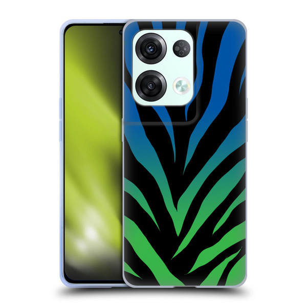 Grace Illustration Animal Prints Ombré Zebra Soft Gel Case for OPPO Reno8 Pro