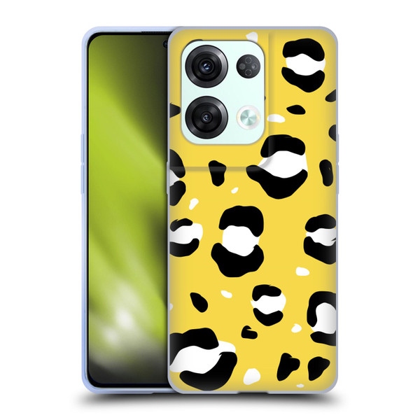 Grace Illustration Animal Prints Yellow Leopard Soft Gel Case for OPPO Reno8 Pro