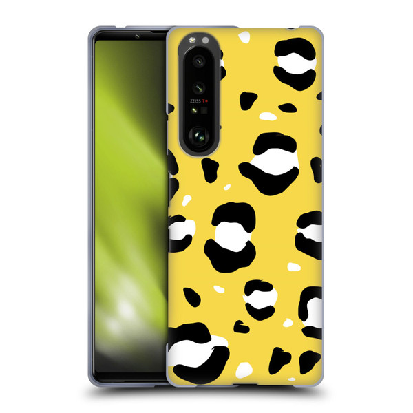 Grace Illustration Animal Prints Yellow Leopard Soft Gel Case for Sony Xperia 1 III