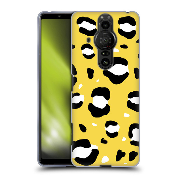 Grace Illustration Animal Prints Yellow Leopard Soft Gel Case for Sony Xperia Pro-I