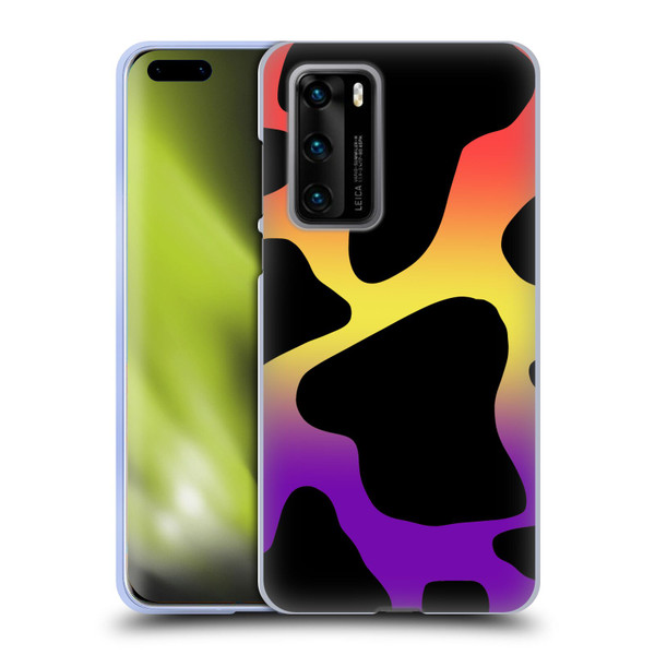 Grace Illustration Cow Prints Sunset Soft Gel Case for Huawei P40 5G