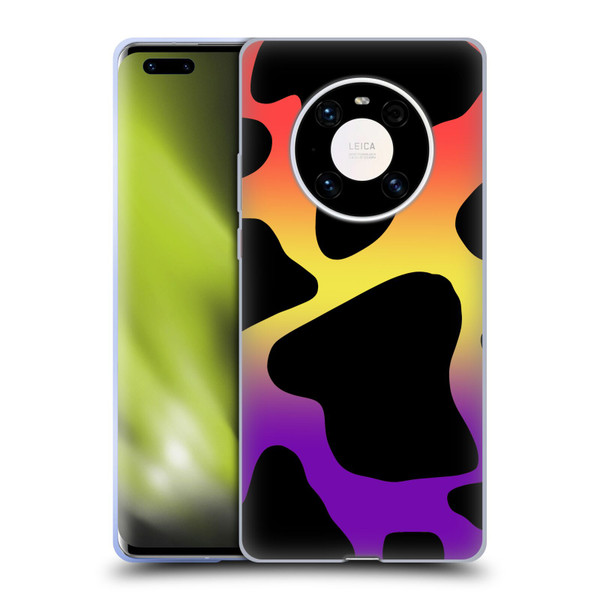 Grace Illustration Cow Prints Sunset Soft Gel Case for Huawei Mate 40 Pro 5G