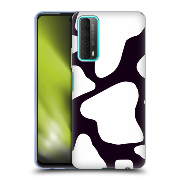 Grace Illustration Cow Prints Black And White Soft Gel Case for Huawei P Smart (2021)