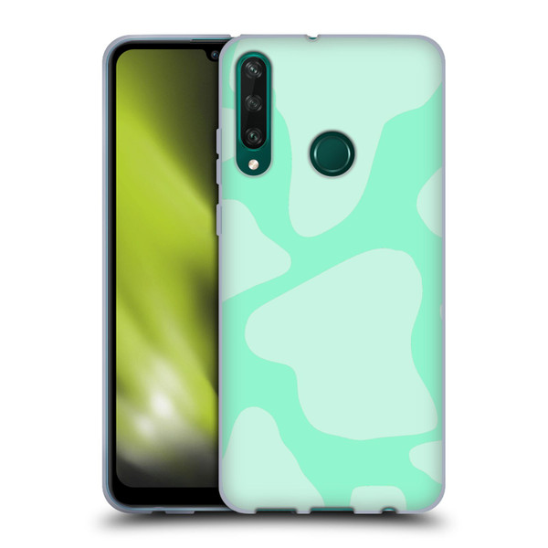 Grace Illustration Cow Prints Mint Green Soft Gel Case for Huawei Y6p