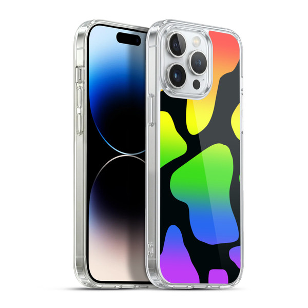 Grace Illustration Cow Prints Rainbow Soft Gel Case for Apple iPhone 13 Pro Max & MagSafe