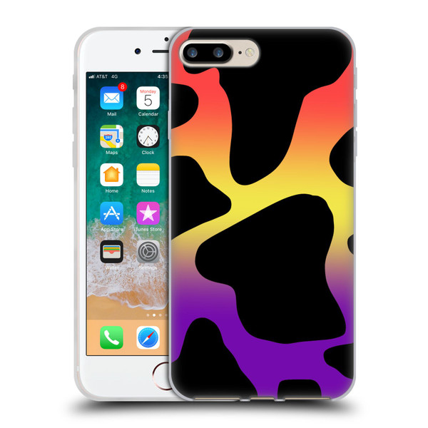 Grace Illustration Cow Prints Sunset Soft Gel Case for Apple iPhone 7 Plus / iPhone 8 Plus